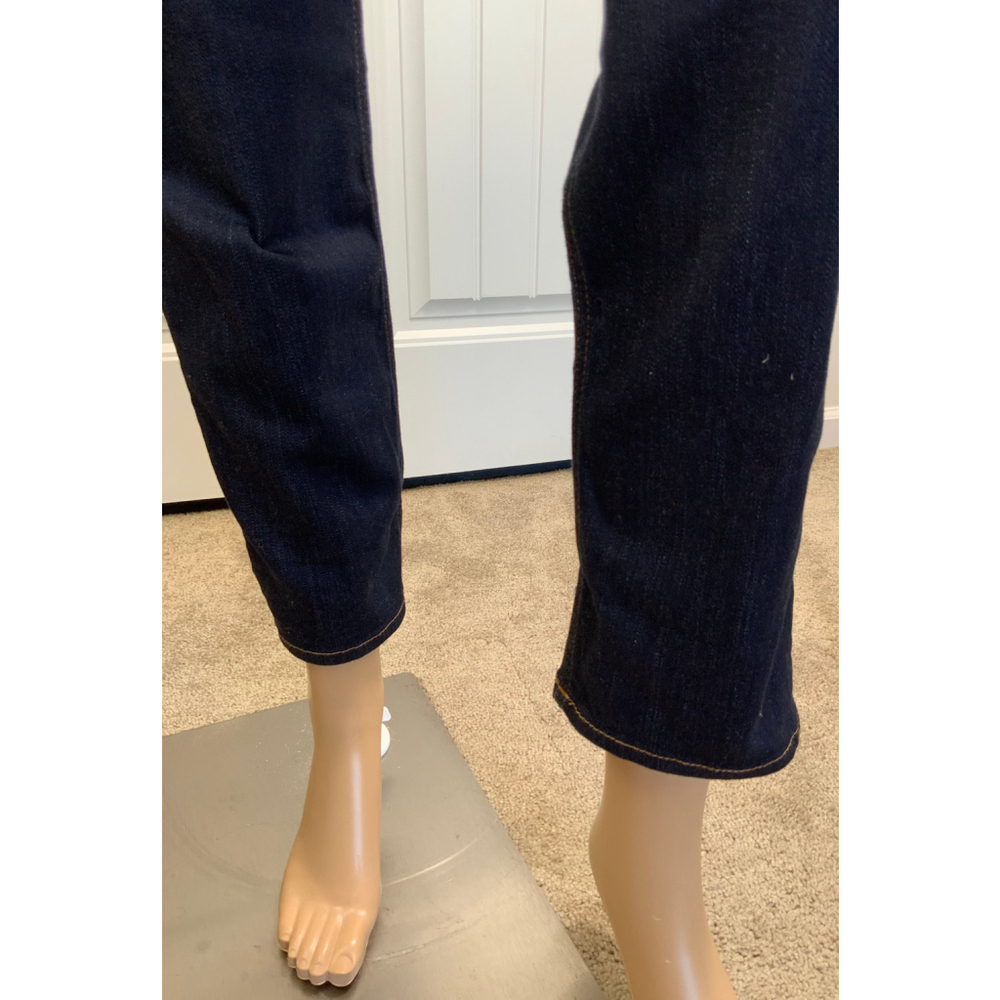 Gap Womens Jeans Size 28 Dark Blue Denim Cropped Straight Leg‎ Preppy Y2K Casual - Picture 3 of 15